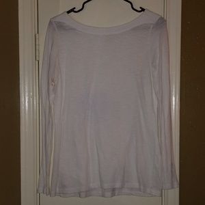 Ann Taylor Loft White Long Sleeve Shirt